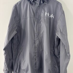 Huk Gray Raincoat for Men